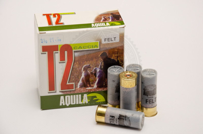 Патрон Aquila T2 №11 без контейнера, калибр 12×70, дробь 31 г