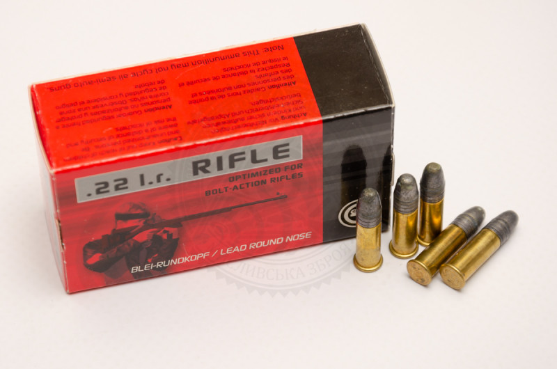 Патрон Geco Riffle .22 LR (5,6 мм), пуля 2,6 г (40 grain), нач. скорость 315 м/с