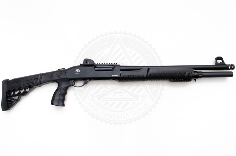 Рушниця помпова Huglu Atrox Tactic Plus Black Telescopic Stock 12/76 470 мм