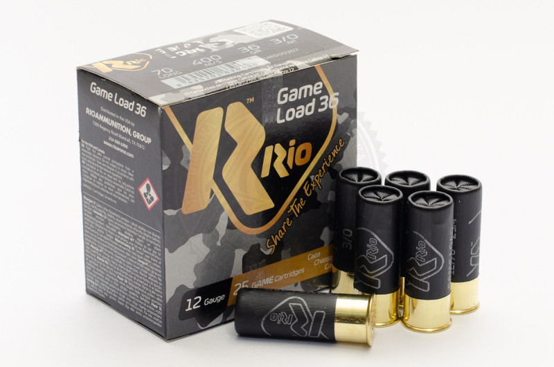 Патрон Rio Game Load №3/0, калібр 12/70, дріб 36 г