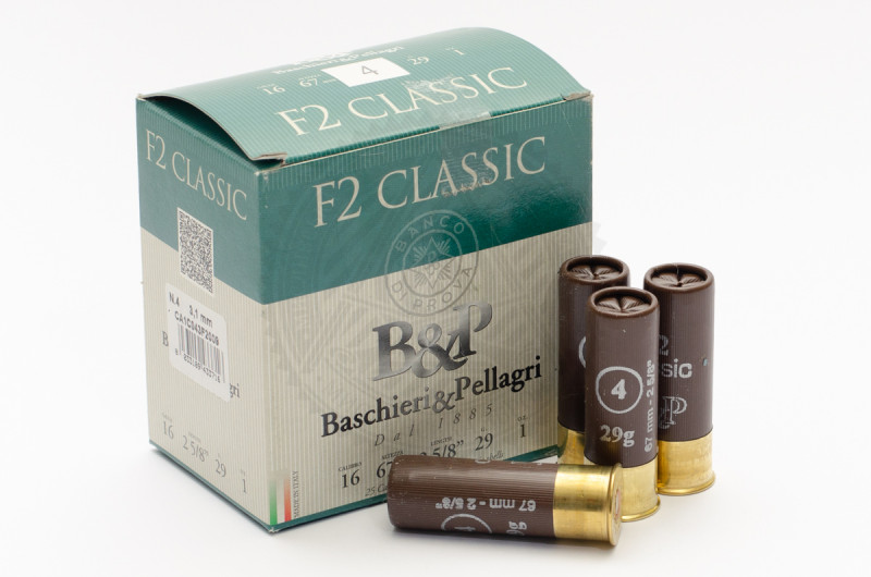 Патрон B&P F2 Classic №4, калібр 16/67, дріб 29 г