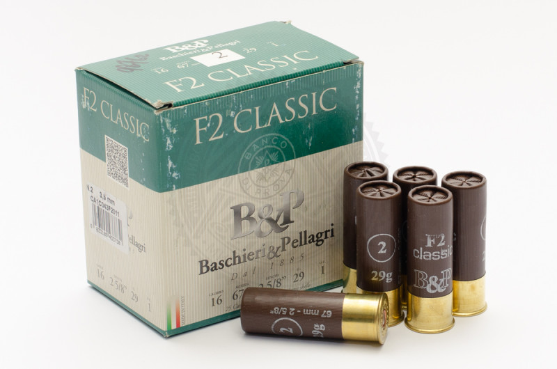 Патрон B&P F2 Classic №2, калібр 16/67, дріб 29 г