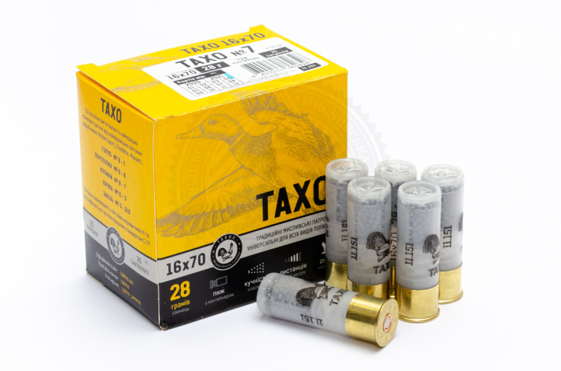 Патрон Тахо №7, калібр 16/70, дріб 28 г