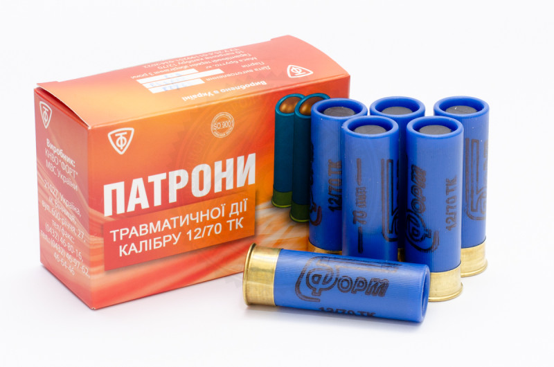 Патрон травматического действия Форт-Т, калибр 12/70, резиновая пуля