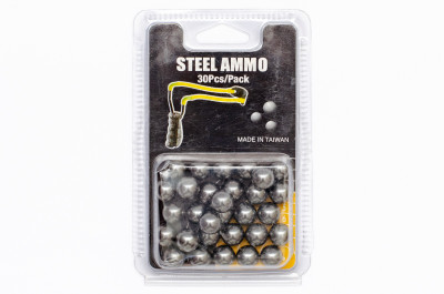 Кульки для рогатки GrandWay Steel Ammo 8 мм, 2,1 г, 30 шт.